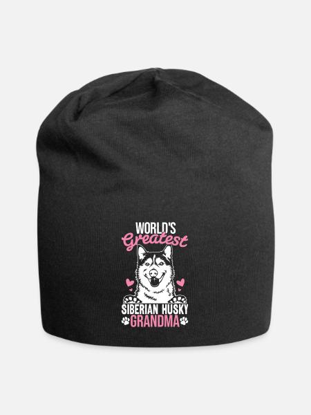 Hund Oma Lustiger Siberian Husky Pawma Pelzhund - Jersey-Beanie - Schwarz