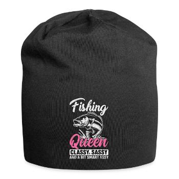 Fishing Queen cassy sassy and a bit sassy - Jersey Beanie - black - Front