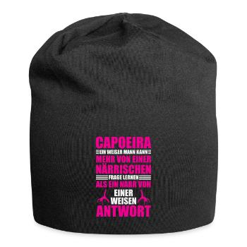 Capoeira and wise answers - Jersey Beanie - black - Front