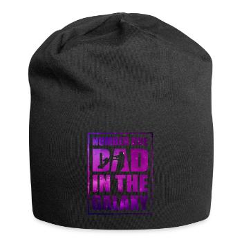 Vater Nummer eins in der Galaxis - Jersey-Beanie - Schwarz - Vorne