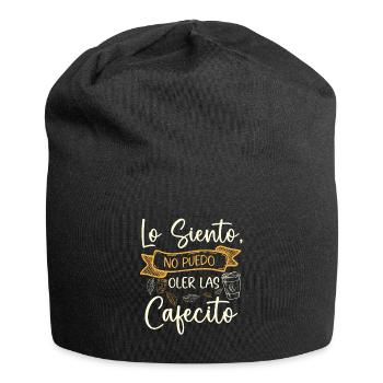 Cafecito Lover Drinking Cafecito Mix Cuban Coffee - Jersey Beanie - black - Front