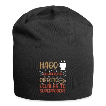 Cafecito Lover Drinking Cafecito Mix Cuban Coffee - Jersey Beanie - black - Front