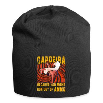 Capoeira, weil dir die Munition ausgehen könnte - Jersey-Beanie - Schwarz - Vorne