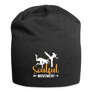 Seelenvolle Bewegung - Jersey-Beanie - Schwarz - Vorne