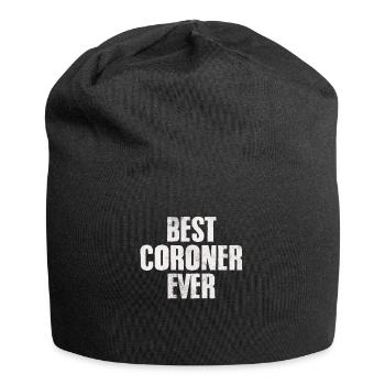 Best Coroner Ever Funny Forensic Coroner - Jersey Beanie - black - Front