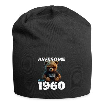 65th Birthday Original 1960's Vintage 1960's Bear Cute - Jersey Beanie - black - Front