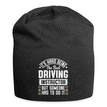 Funny Driving Instructor Permit License Driver - Jersey Beanie - black - Front