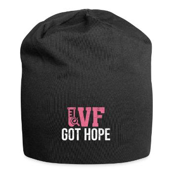 IVF Got Hope Funny Infertility IVF Mom Egg - Jersey Beanie - black - Front