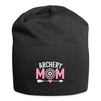 Bogenschießen Mama Compound Bogen Jagd Lustige Mama Pfeil - Jersey-Beanie - Schwarz - Vorne