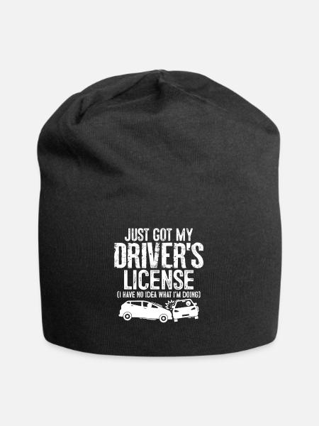 Ich habe gerade meinen Führerschein bekommen Lustiger Führerscheinfahrer - Jersey-Beanie - sort
