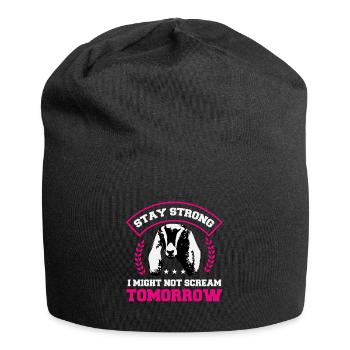 Murmures de chèvre nubienne - Bonnet en jersey - noir - Devant