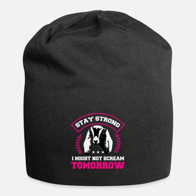 Murmures de chèvre nubienne - Bonnet en jersey - noir