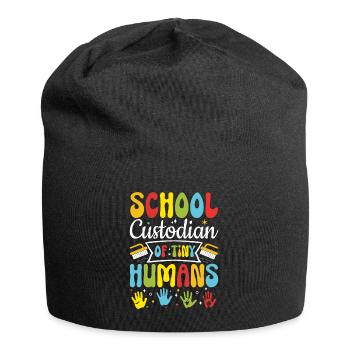 Gardien D’école De Minuscules Humains Drôle Concierge - Bonnet en jersey - noir - Devant