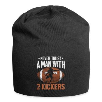 Lustiger Fußball Fantasy Draft Kickers Kommissar - Jersey-Beanie - Schwarz - Vorne