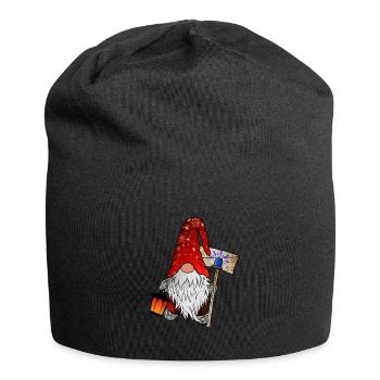 Blaulicht Wichtel Weihnachtsgnom - Jersey-Beanie - Schwarz - Vorne
