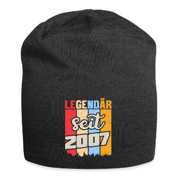 Anniversaire homme femme. Année de naissance Millésime 2007 - Bonnet en jersey - charbon - Devant