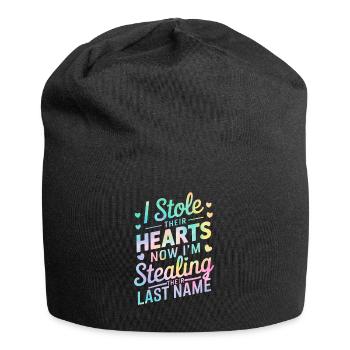 Lustige Adoption Tie Dye Pflegefamilie Elternschaft - Jersey-Beanie - Schwarz - Vorne