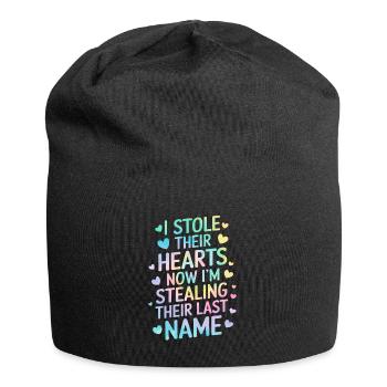 Lustige Pflegefamilie Tie Dye Elternschaft Adoption - Jersey-Beanie - Schwarz - Vorne