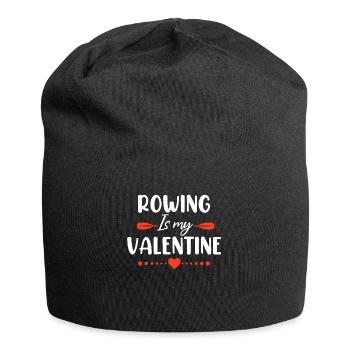 Rudern Ist Mein Valentinstag Steuermann Lustiges Rudern - Jersey-Beanie - Schwarz - Vorne