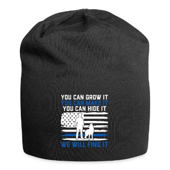 Lustige Strafverfolgung USA Flagge Hunde Polizei - Jersey-Beanie - Schwarz - Vorne