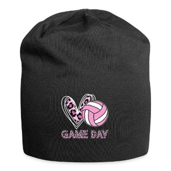 Spieltag Volleyball Lustige Beule Set Spike - Jersey-Beanie - Schwarz - Vorne