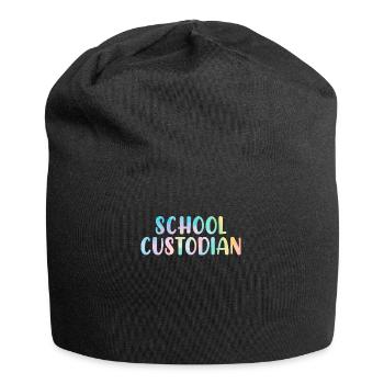 Concierge d’école Nettoyage Concierge Tie Dye - Bonnet en jersey - noir - Devant