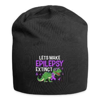 Lasst uns den Epilepsie ausgestorbenen lustigen Dinosaurier machen - Jersey-Beanie - Schwarz - Vorne