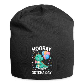Hooray Its My Gotcha Day Foster Care Funny - Jersey Beanie - black - Front