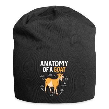 Anatomie Einer Ziege Lustige Nutztiere Tiere - Jersey-Beanie - Schwarz - Vorne