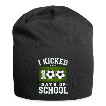 I Kicked 100 Days Of School Soccer 100th Day Boys - Bonnet en jersey - noir - Devant