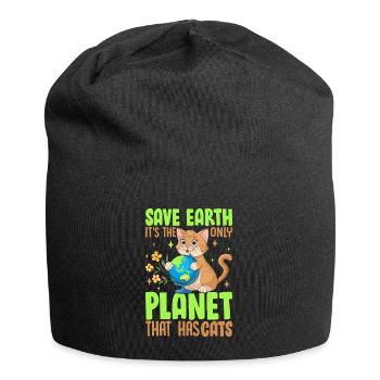 Sauvez la Terre, c’est la seule planète qui a des chats - Bonnet en jersey - noir - Devant