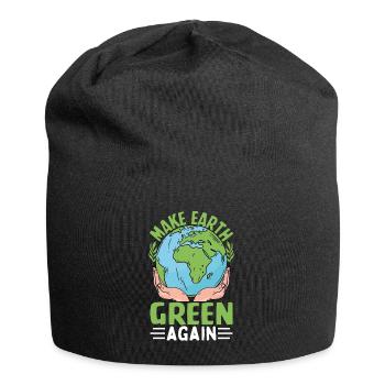 Machen Sie die Erde wieder grün - Jersey-Beanie - Schwarz - Vorne