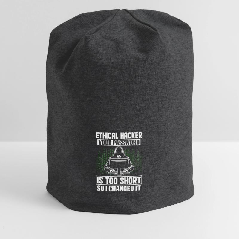 Ethical Hacker Cyber Security Code Cracker Funny Jersey Beanie
