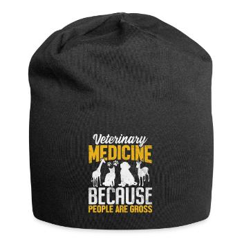 La médecine vétérinaire parce que les gens sont dégoûtants - Bonnet en jersey - noir - Devant