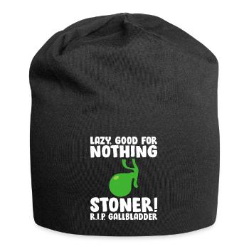 RIP Gallenblasenentfernung Cholezystektomie Gallenstein - Jersey-Beanie - Schwarz - Vorne