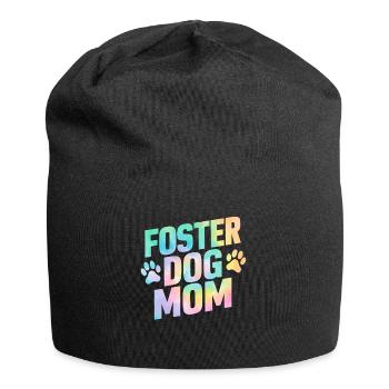 Foster Dog Mom Tie Dye Animal Rescue Foster Care - Jersey Beanie - black - Front
