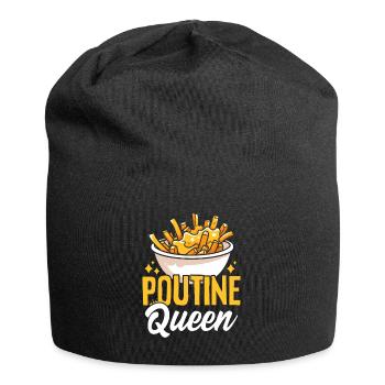 Poutine Queen Lustige Pommes Käse Quark Soße - Jersey-Beanie - Schwarz - Vorne