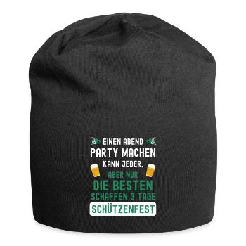 Schürtzenfest Spruch 3 tage Party für Schützen - Jersey-Beanie - Schwarz - Vorne