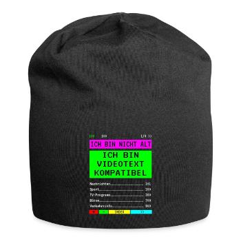 Ich bin nicht alt Geburtstag - Videotext - Jersey-Beanie - Schwarz - Vorne
