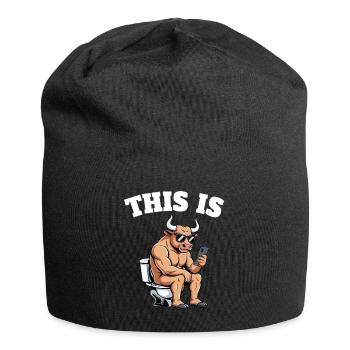 Taurus Humor Klo Sarkasmus - Jersey-Beanie - Schwarz - Vorne