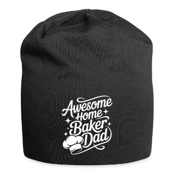 Super Baker Papas Club Dad bakes best - Jersey Beanie - black - Front