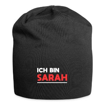 Sarah Name Spruch für stolze Sarahs - Jersey-Beanie - Schwarz - Vorne