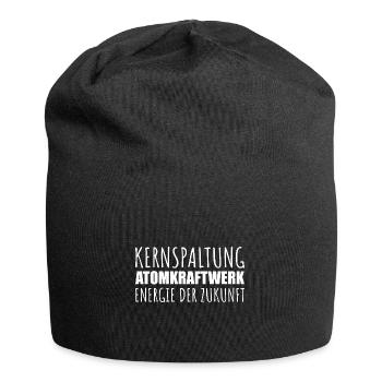 Kernspaltung Atomkraftwerk Energie der Zukunft - Jersey-Beanie - Schwarz - Vorne