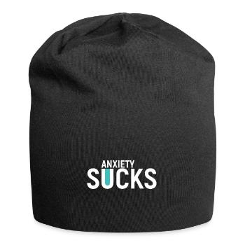 Anxiety Sucks. Anxiété trouble idée cadeau T-shirt - Bonnet en jersey - noir - Devant