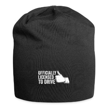 Offiziell zugelassene Fahrerlaubnis — Fahrprüfung - Jersey-Beanie - Schwarz - Vorne