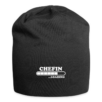 Chefin Spruch Familie Beruf Lustig Chefin Geschenk - Jersey-Beanie - Schwarz - Vorne