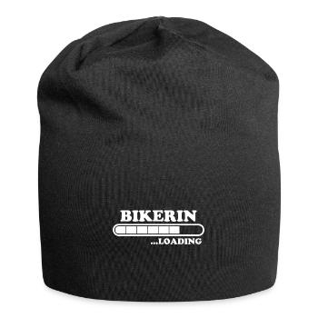 Bikerin Spruch Biker Lustiges Bikerin Geschenk - Jersey-Beanie - Schwarz - Vorne