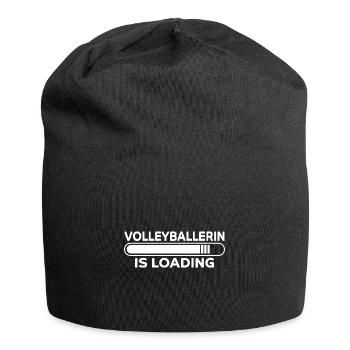 Volleyballerin Spruch Fun Beachvolleyball Geschenk - Jersey-Beanie - Schwarz - Vorne