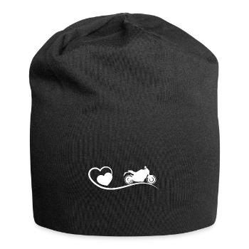 Herz und Motorrad - (MOTORRAD) - Jersey-Beanie - Schwarz - Vorne