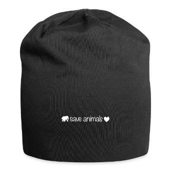 Animal welfare save animals animal elephant - Jersey Beanie - black - Front